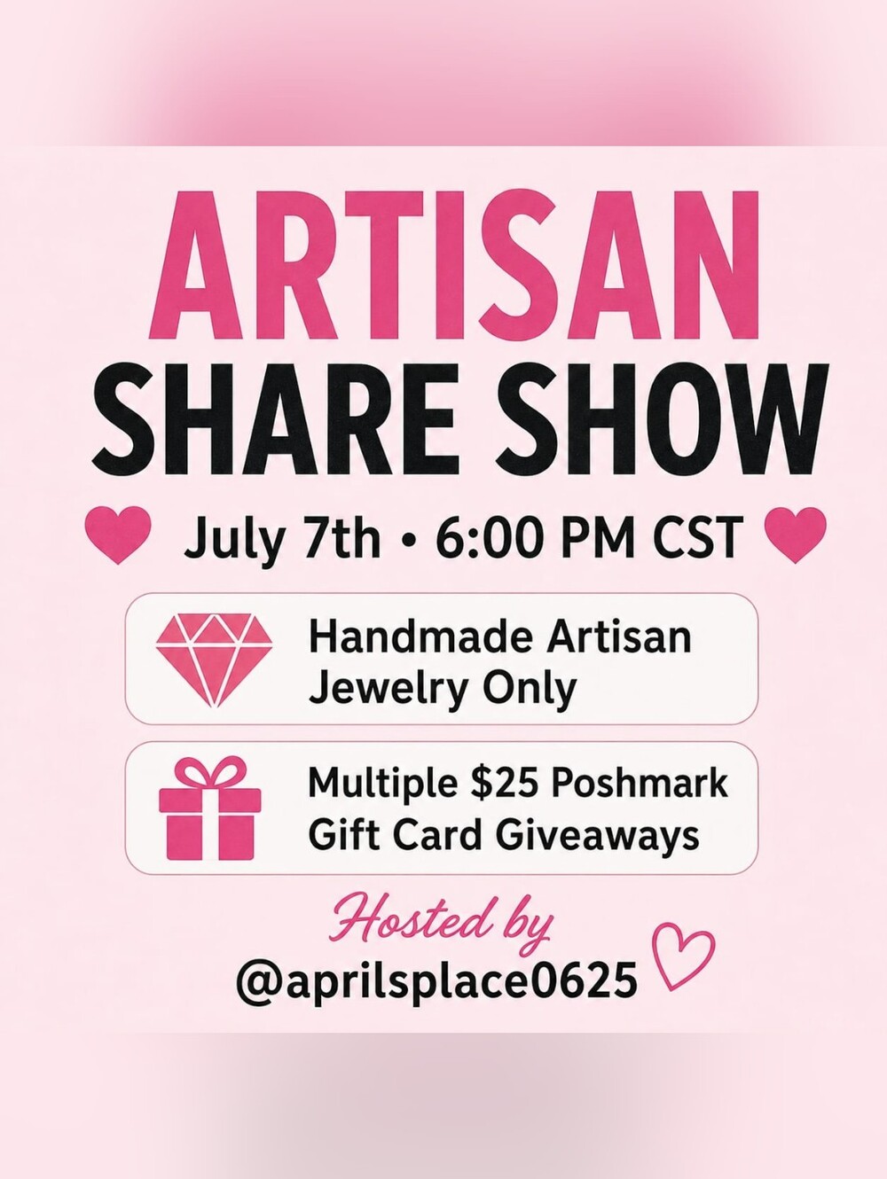 ARTISAN MONTHY JEWELRY SUPPORT SHOW 6/2, 7 Pm CST - Picture 4 of 7